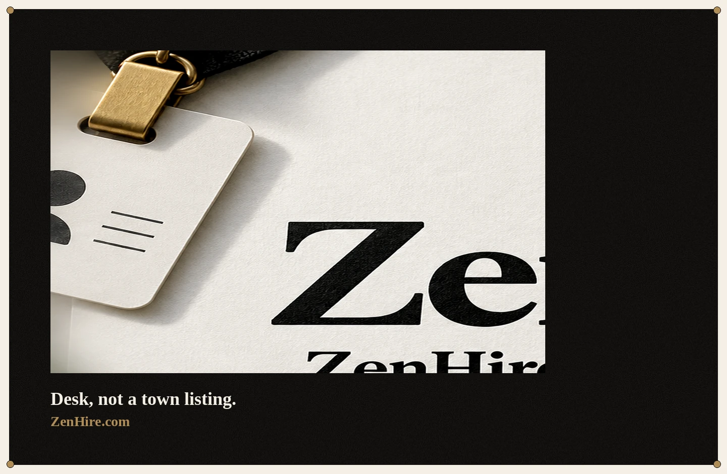 ZenHire.com recruiting notes and a structured search plan
