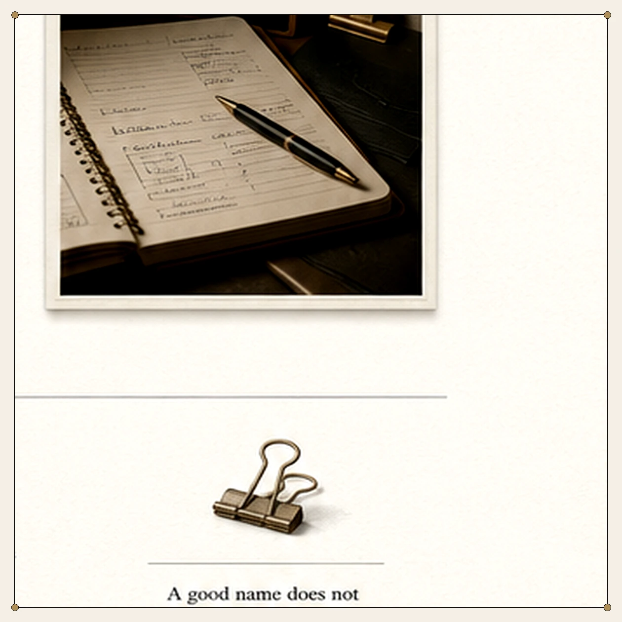 Interview notebook and hiring notes on a dark desk